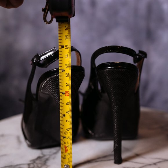 BCBGeneration black sling back, open-toe pump, size 36, 5-inch heel - Picture 6 of 11